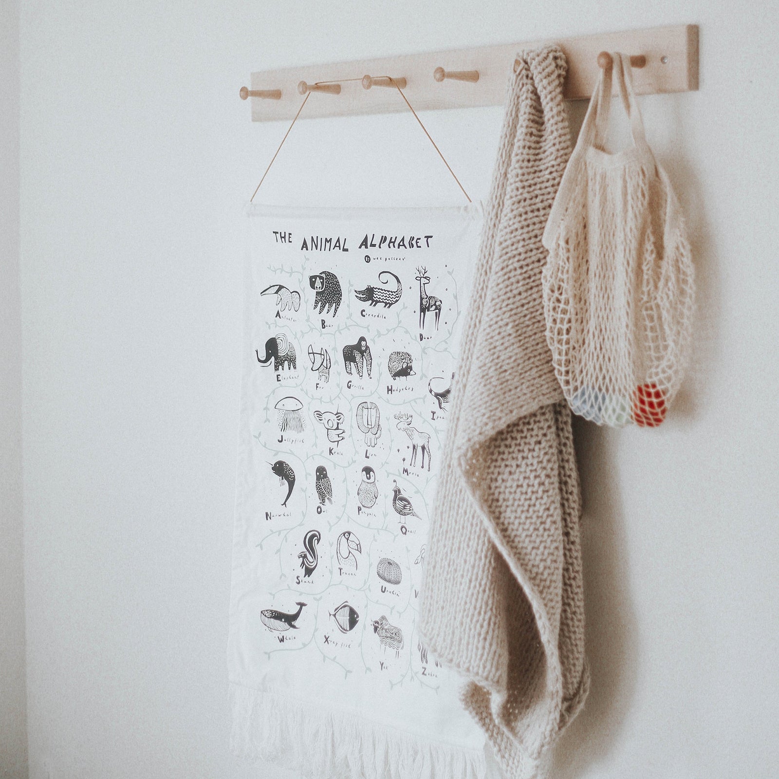 Animal Alphabet Wall Tapestry