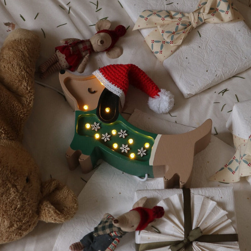 Little Lights Mini Holiday Puppy Lamp