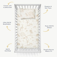 Safari Organic Crib Sheet
