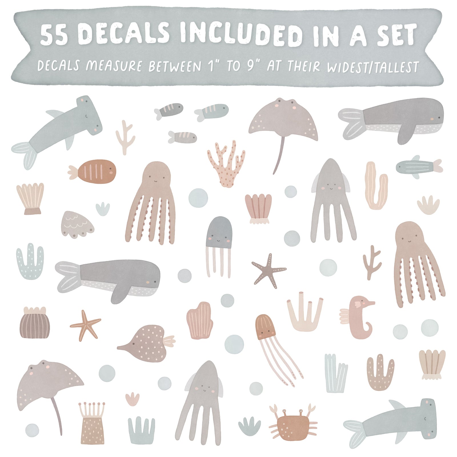 Seaside Storytime Fabric Wall Decals