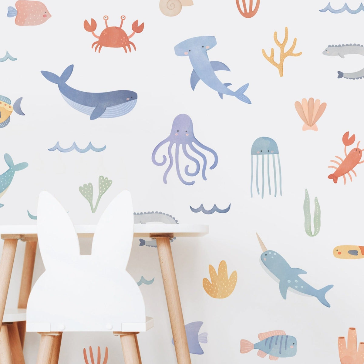 Underwater Friends Fabric Wall Decals