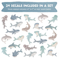 Shark Attack Fabric Wall Decals