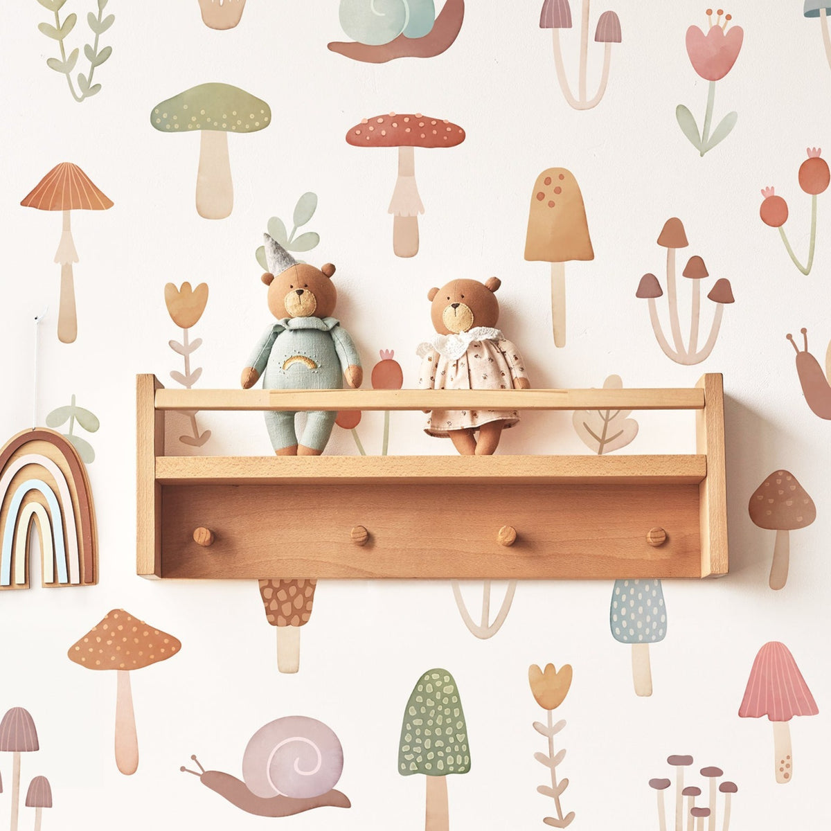 Woodland Mushroom Fabric Wall Decals