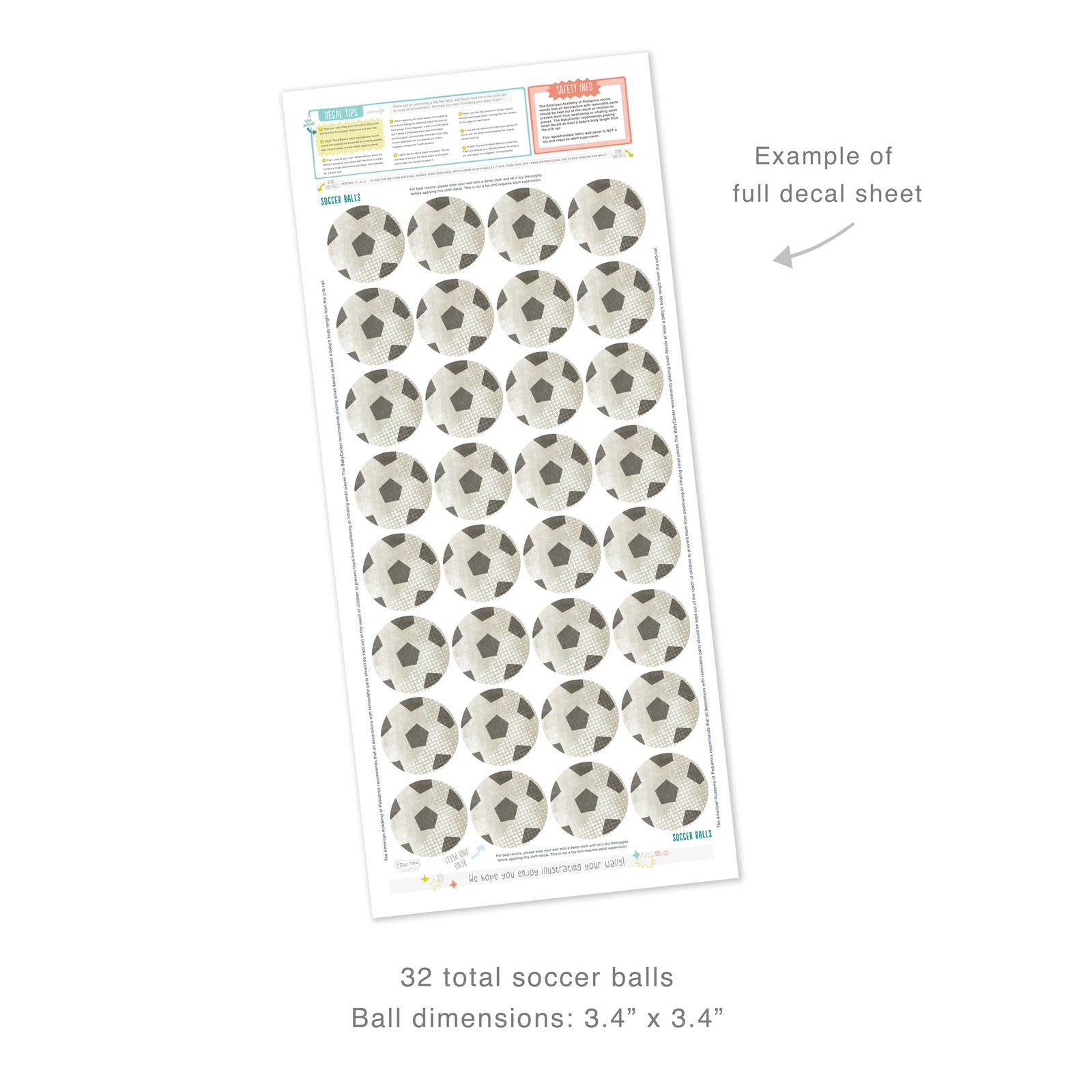 Soccer Fabric Wall Decals