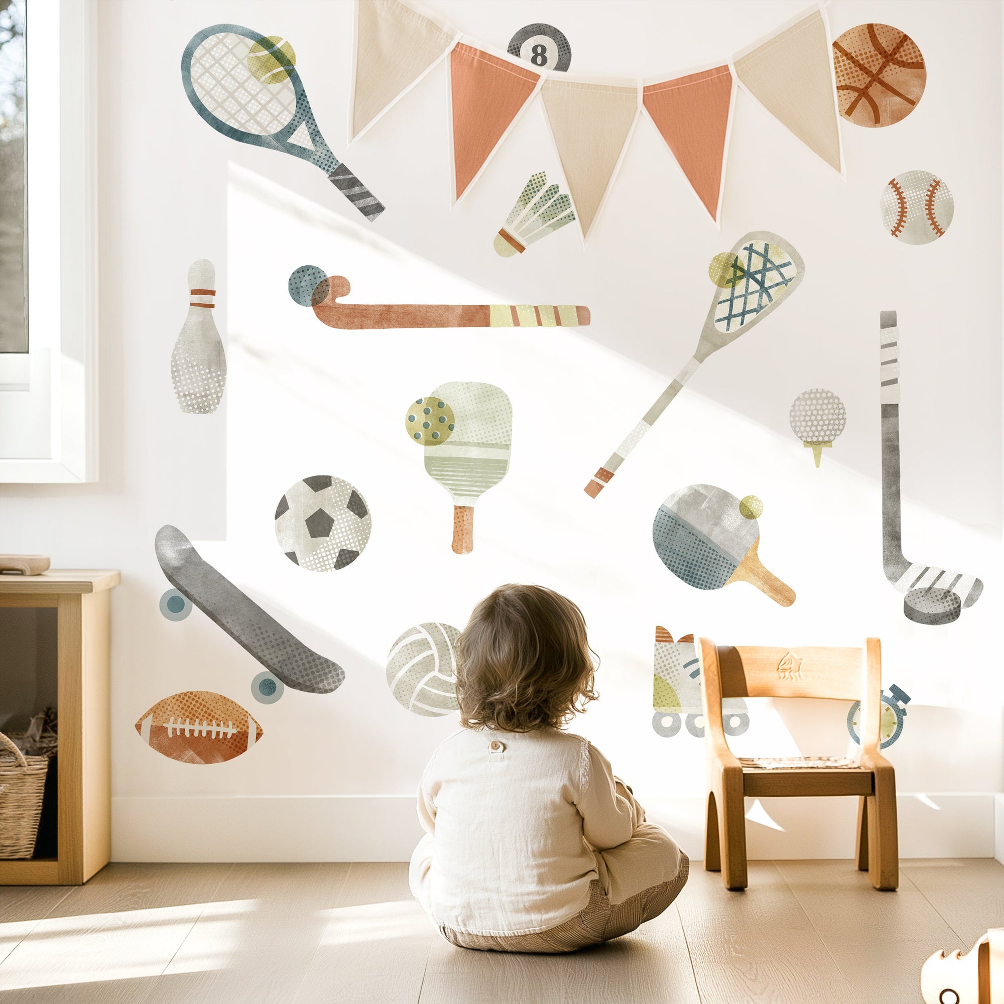 Sports Fan Fabric Wall Decals - Medium