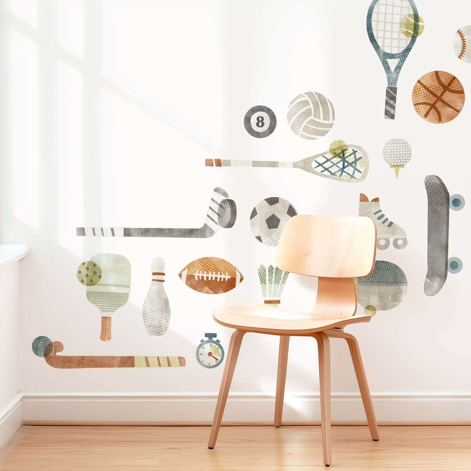 Sports Fan Fabric Wall Decals - Medium