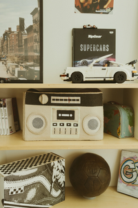 Boombox Basket with Play Headphones