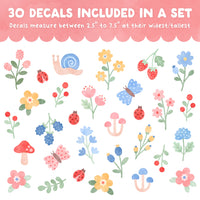 Summer Garden Fabric Wall Decals