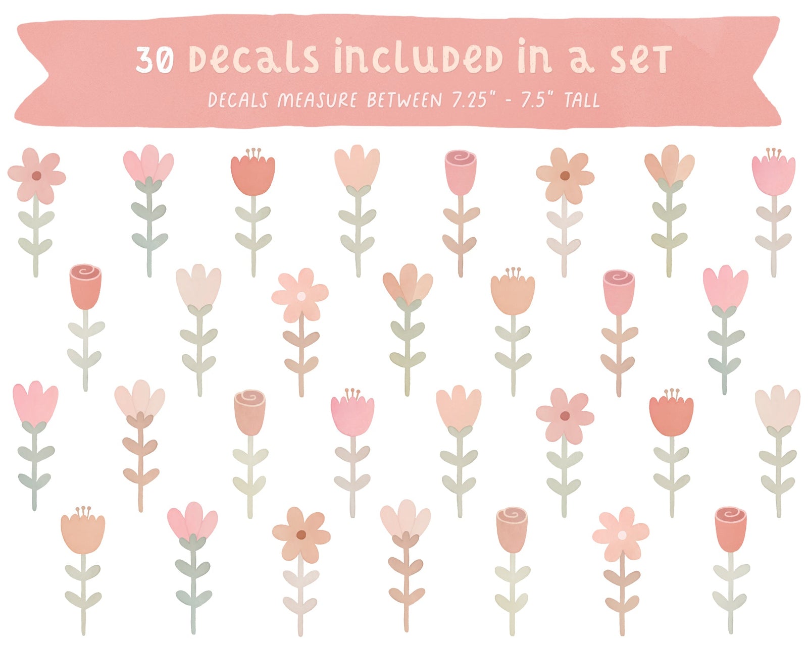 Flower Festival Fabric Wall Decals