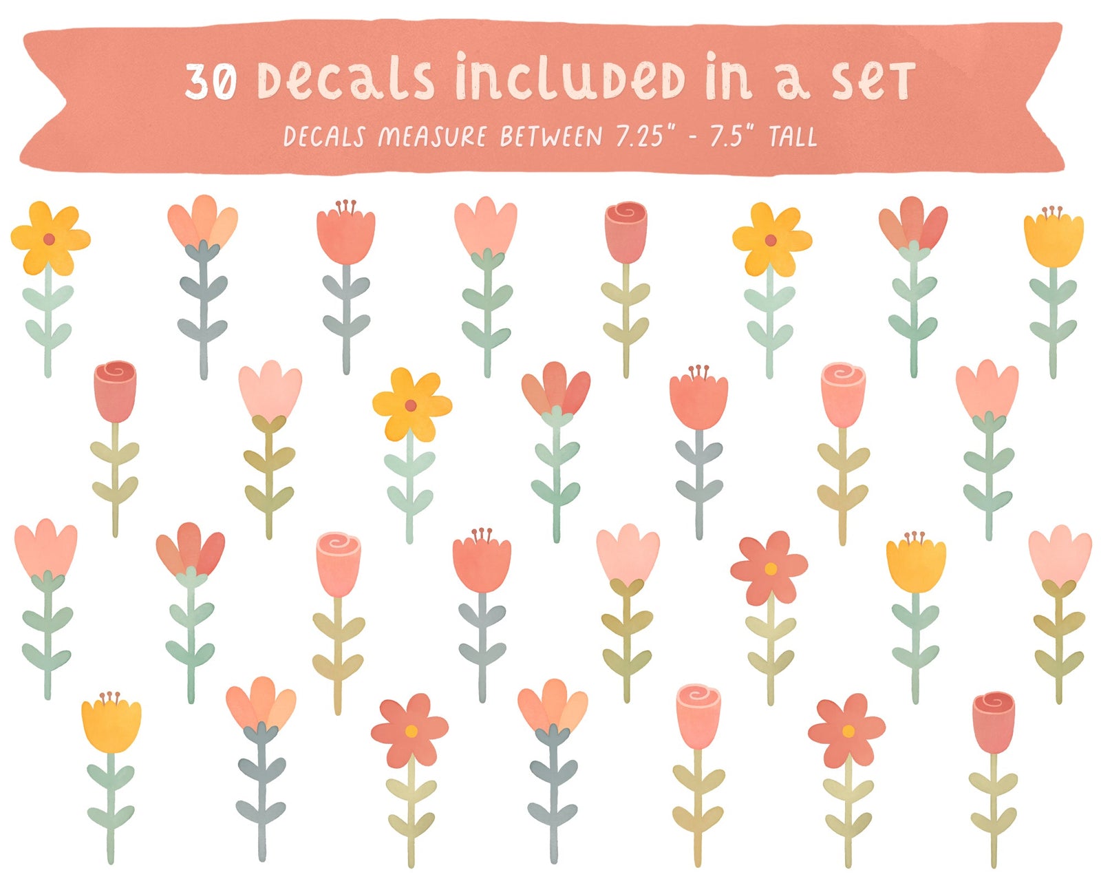 April Showers Fabric Wall Decals