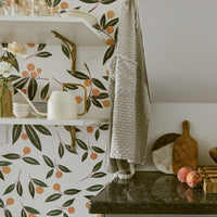 Tangerines in Greens Wall Decals