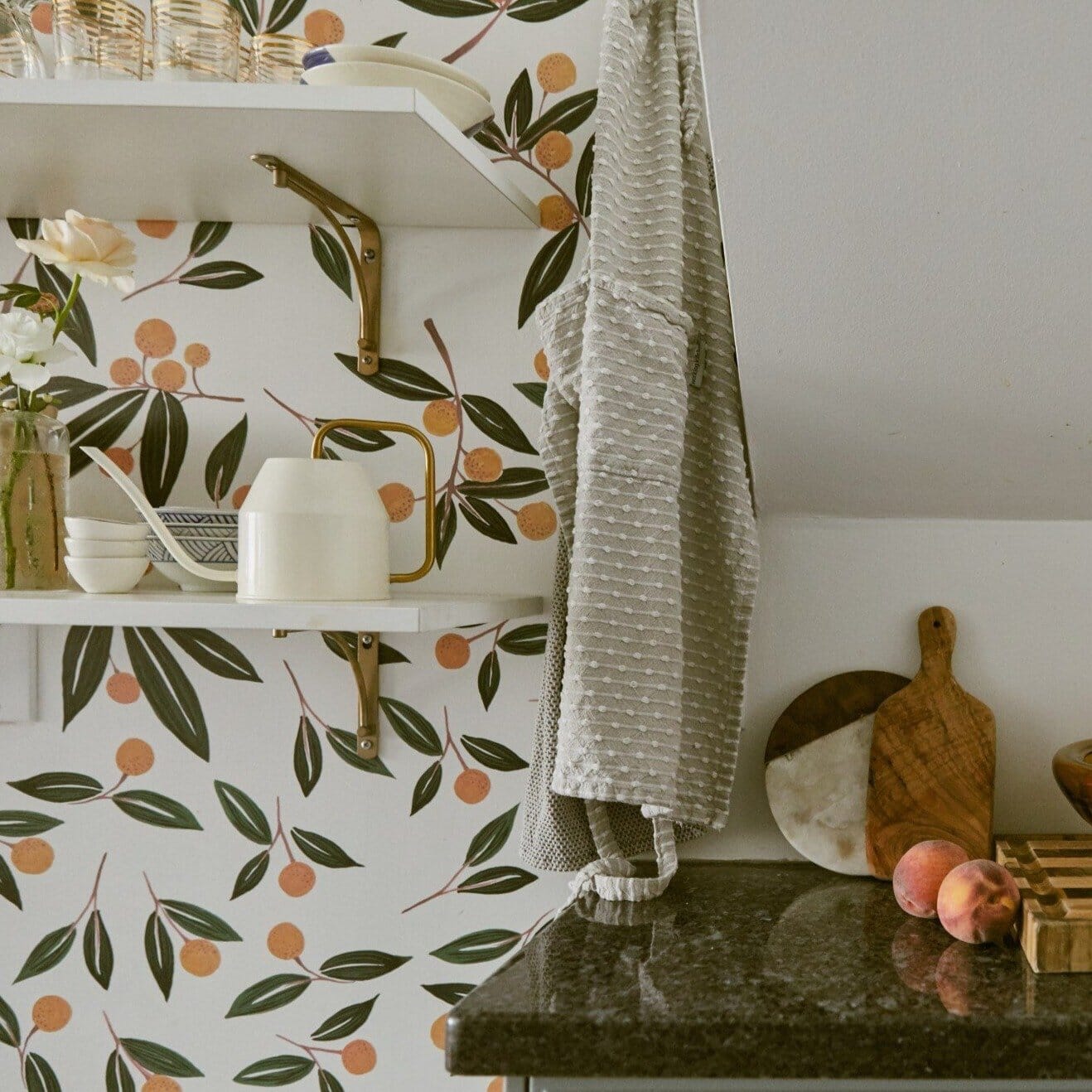 Tangerines in Greens Wall Decals