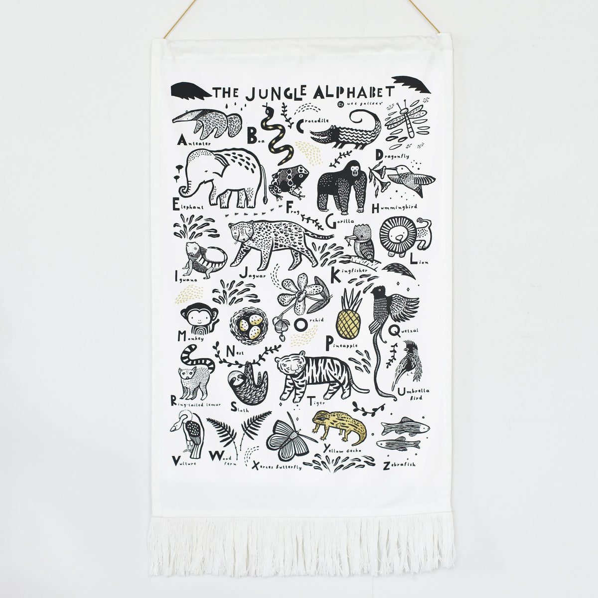 Jungle Alphabet Wall Tapestry