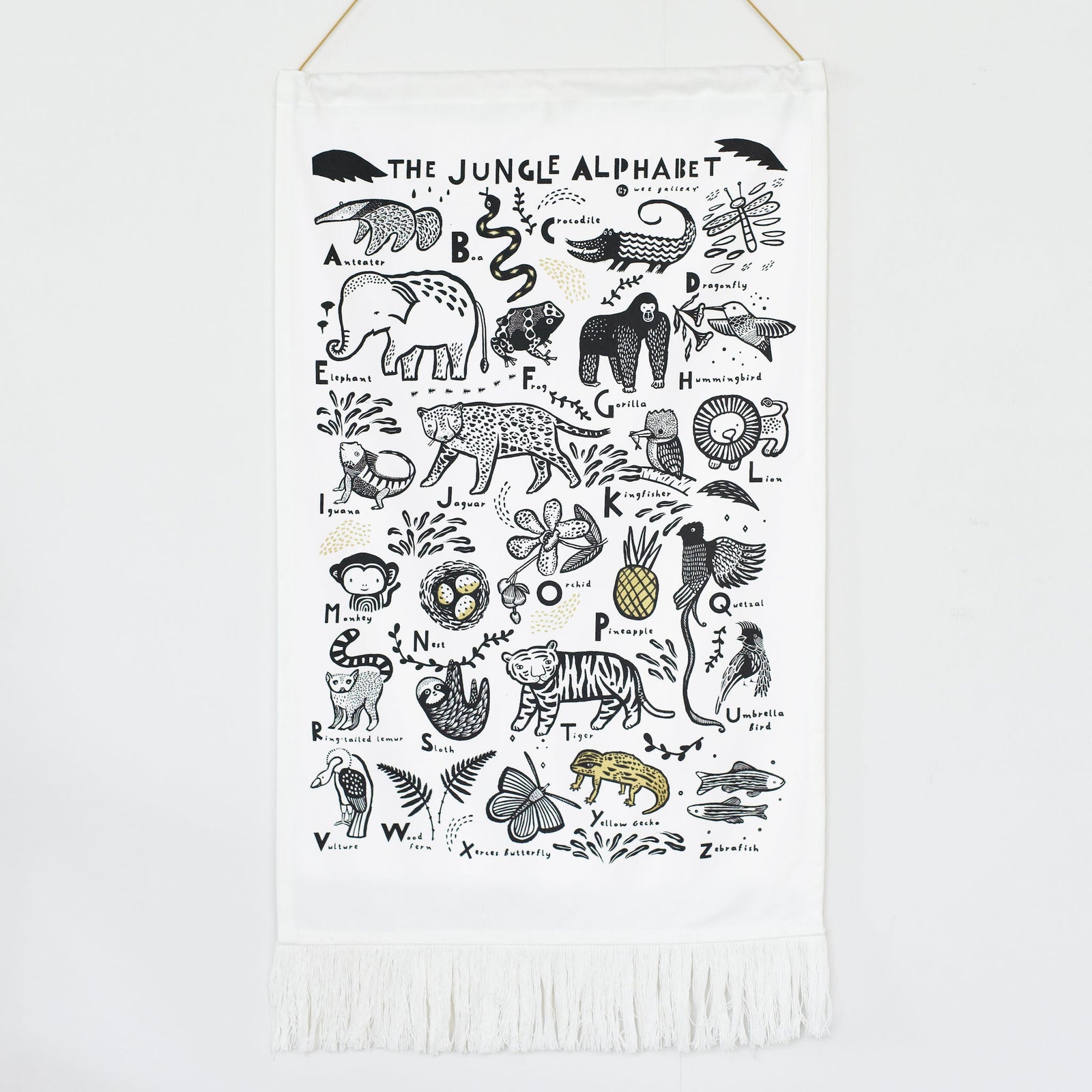 Jungle Alphabet Wall Tapestry