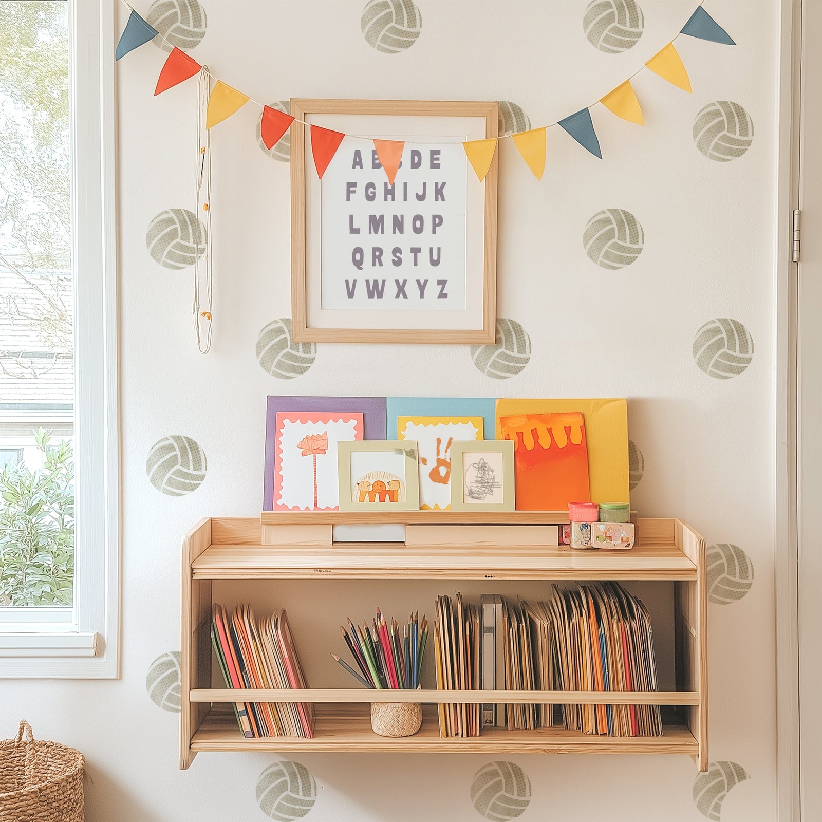 Volleyball Fabric Wall Decals