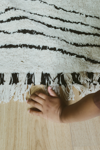 Black Musical Notes Washable Play Rug