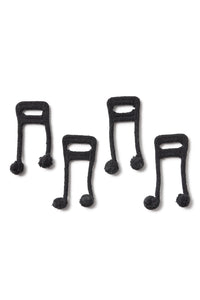 Black Musical Notes Washable Play Rug