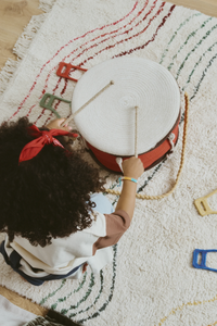 Colored Musical Notes Washable Play Rug