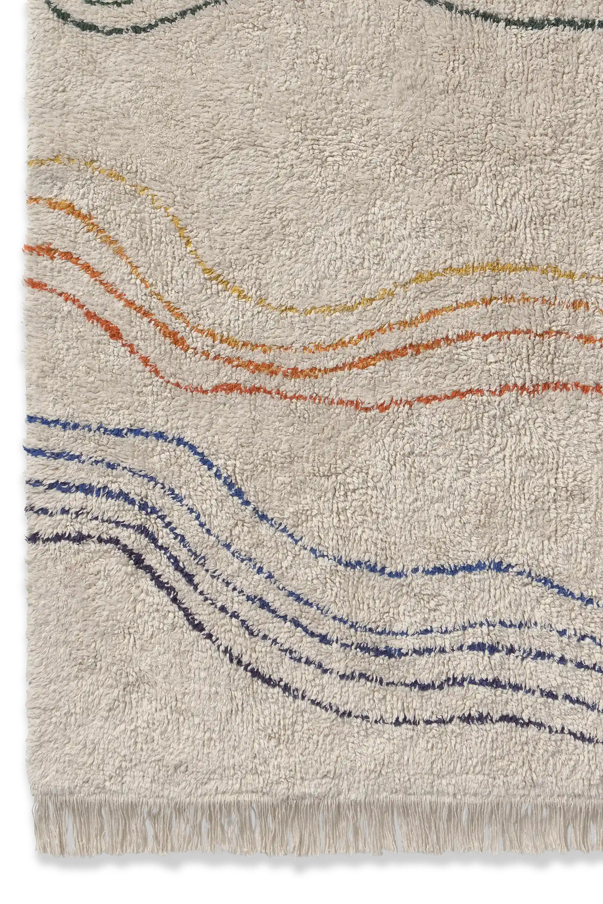 Colored Musical Notes Washable Play Rug