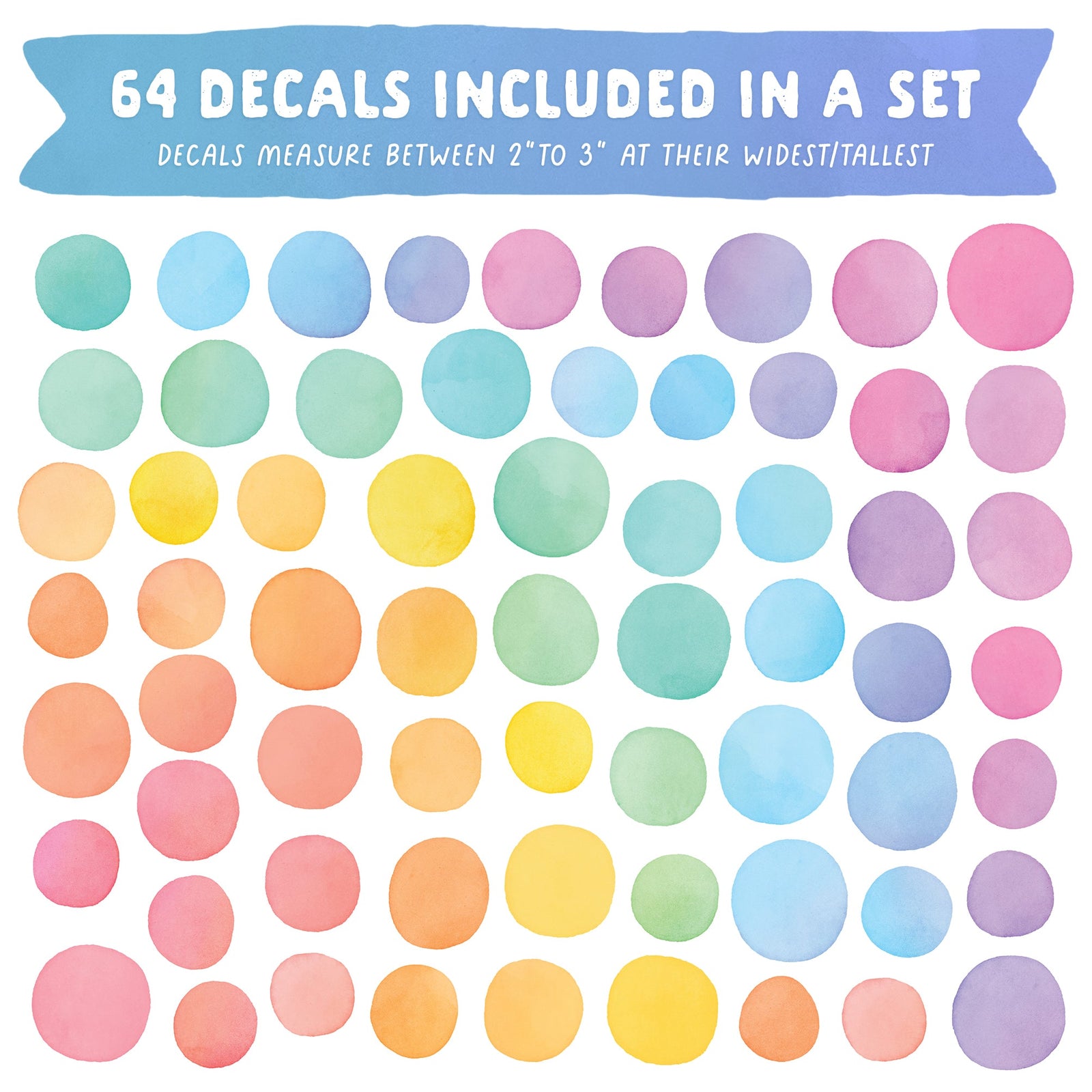 Rainbow Splash Fabric Wall Decals