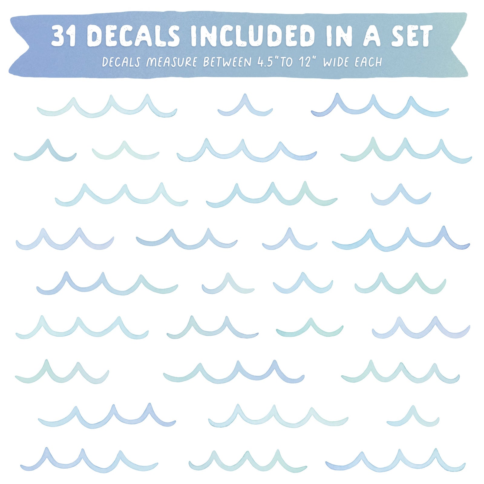 Catch the Wave Fabric Wall Decals