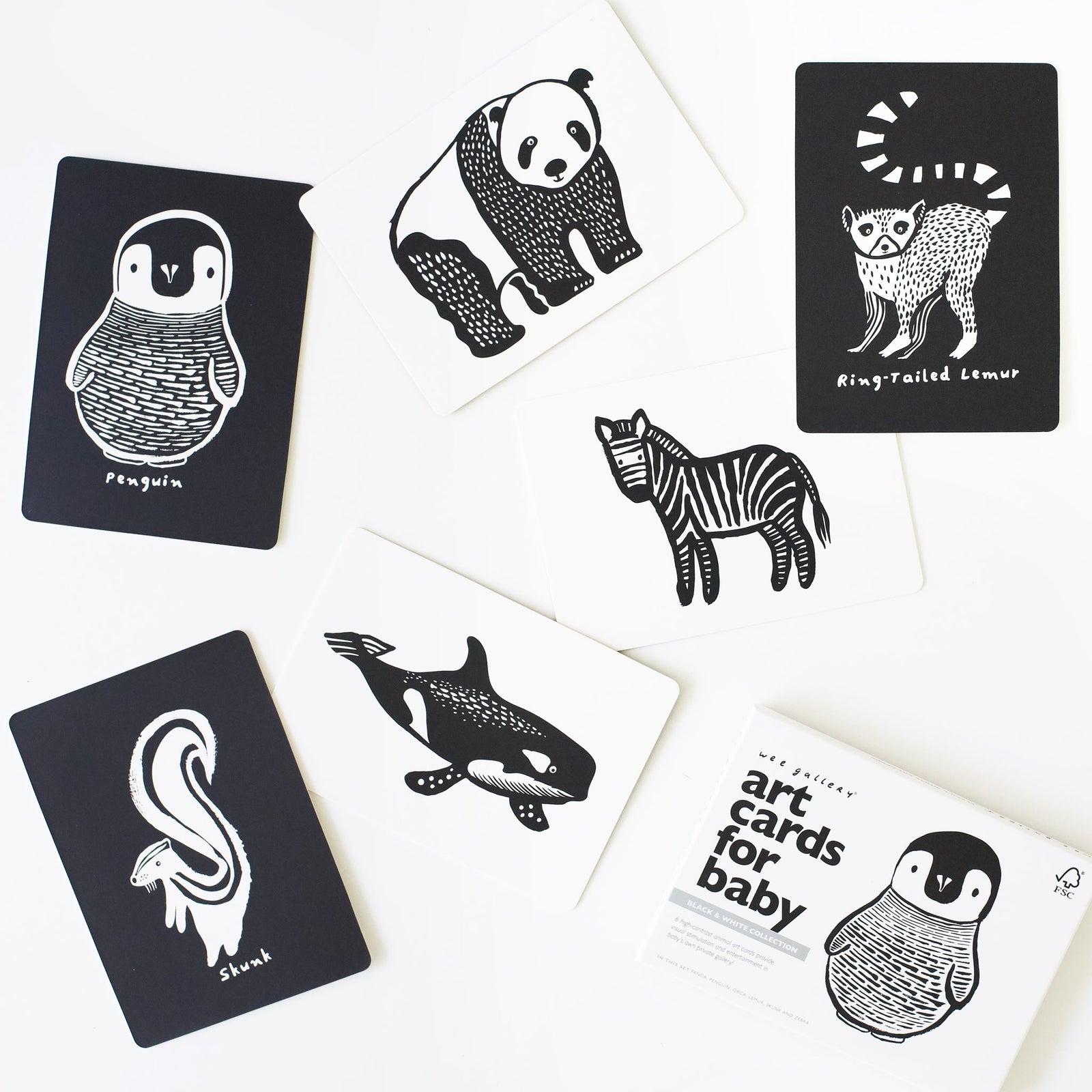 Black + White Art Cards
