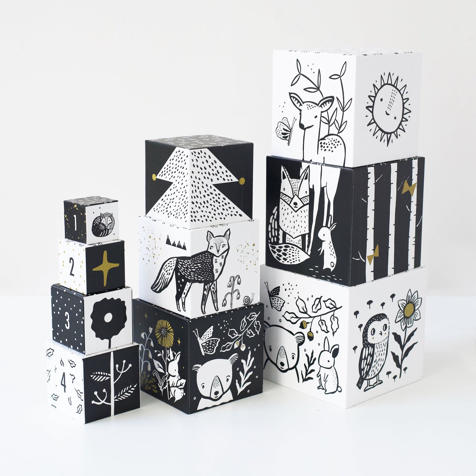 Woodland Numbers Nesting Blocks