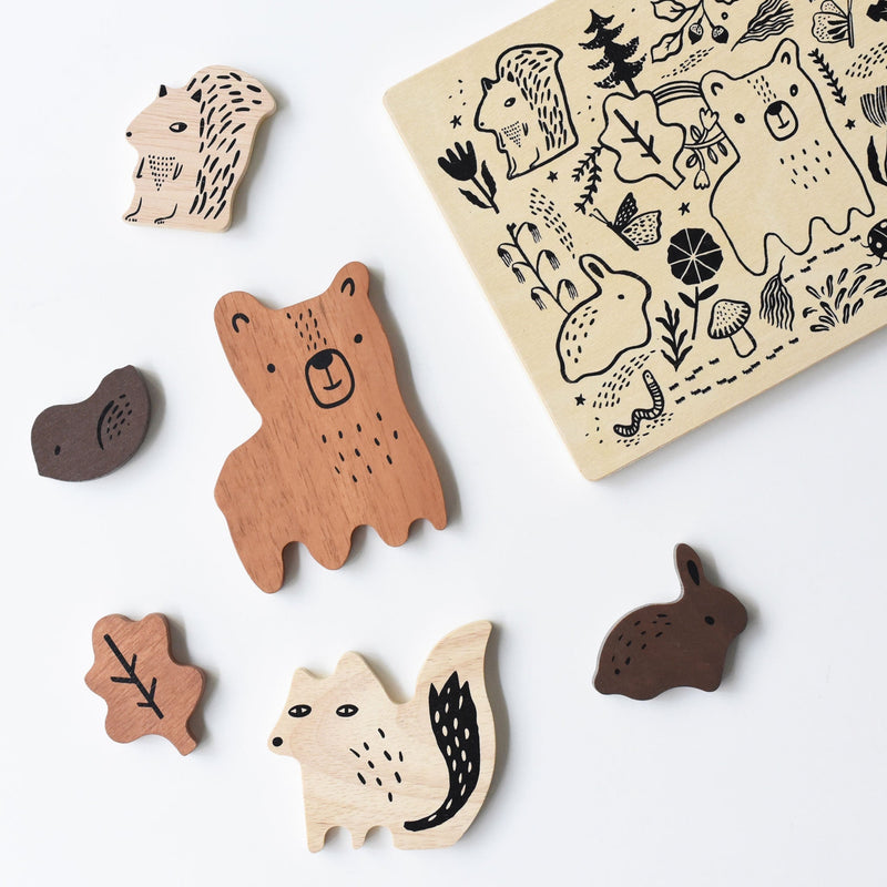 Woodland Animals Wooden Tray Puzzle