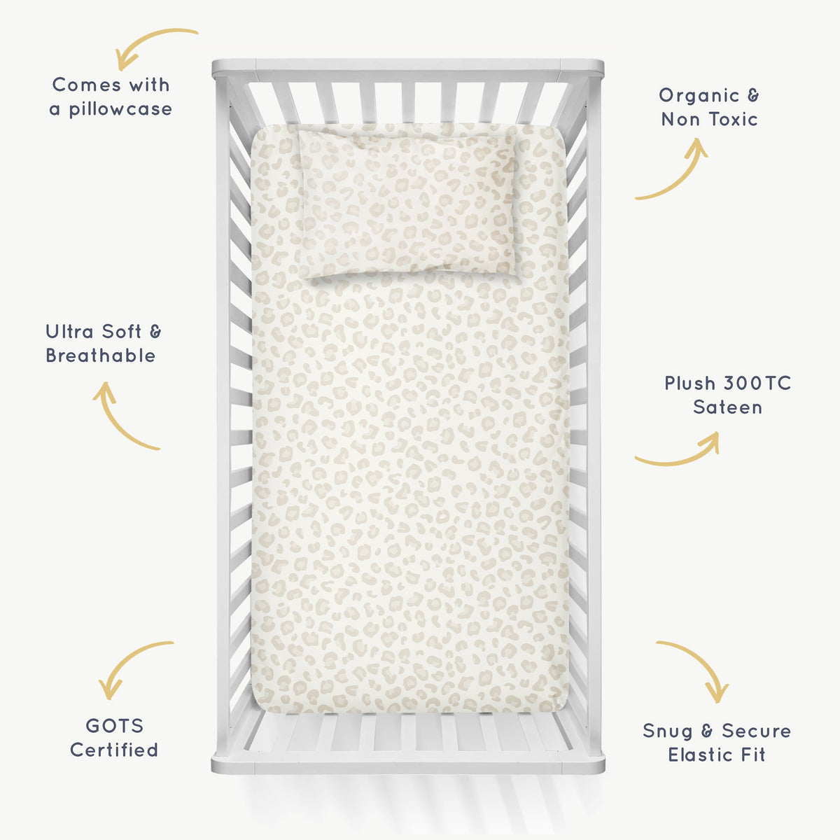 Wild Organic Crib Sheet