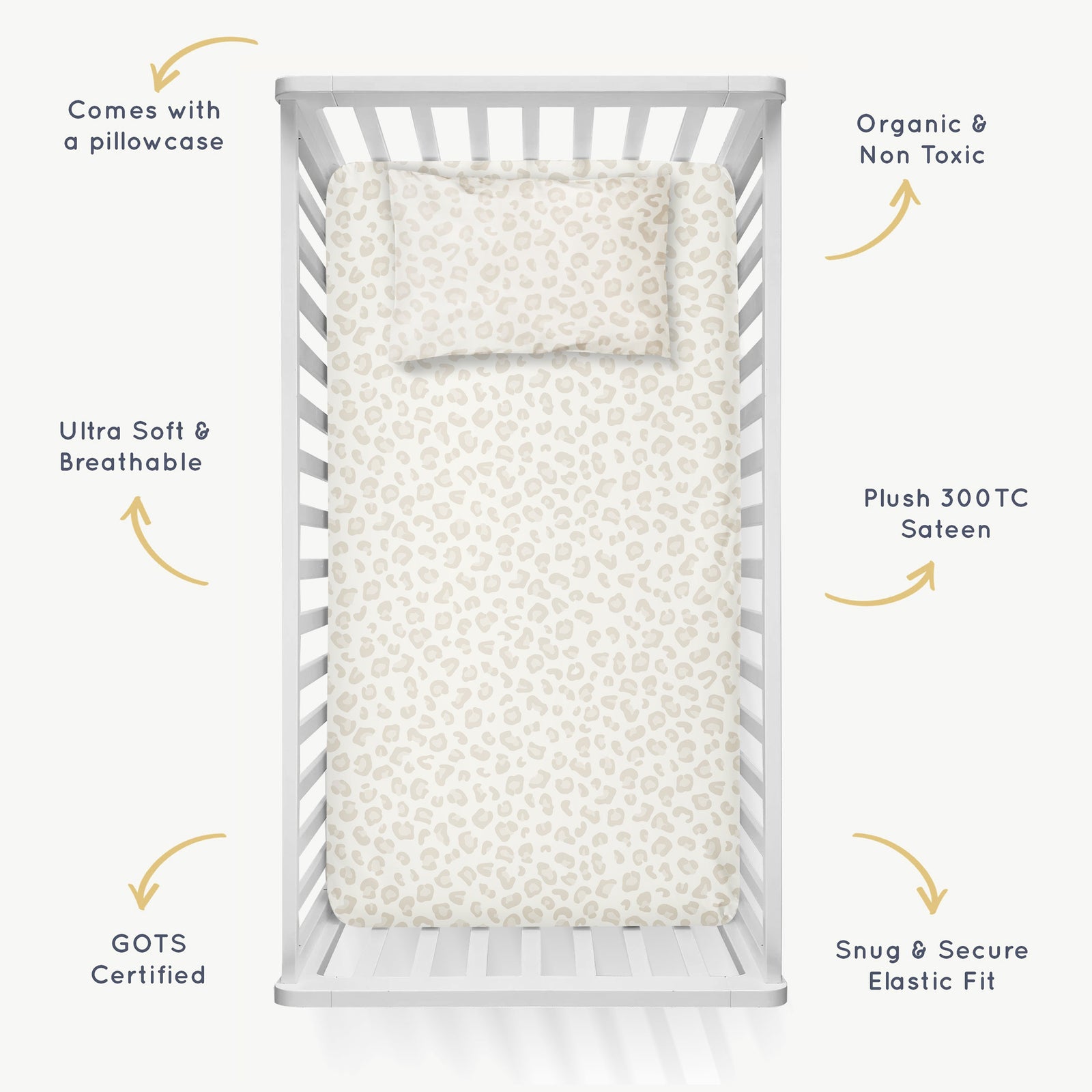 Wild Organic Crib Sheet
