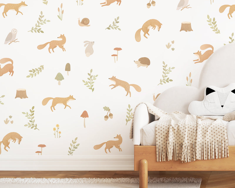 Woodland Animals Fabric Wall Decal Set