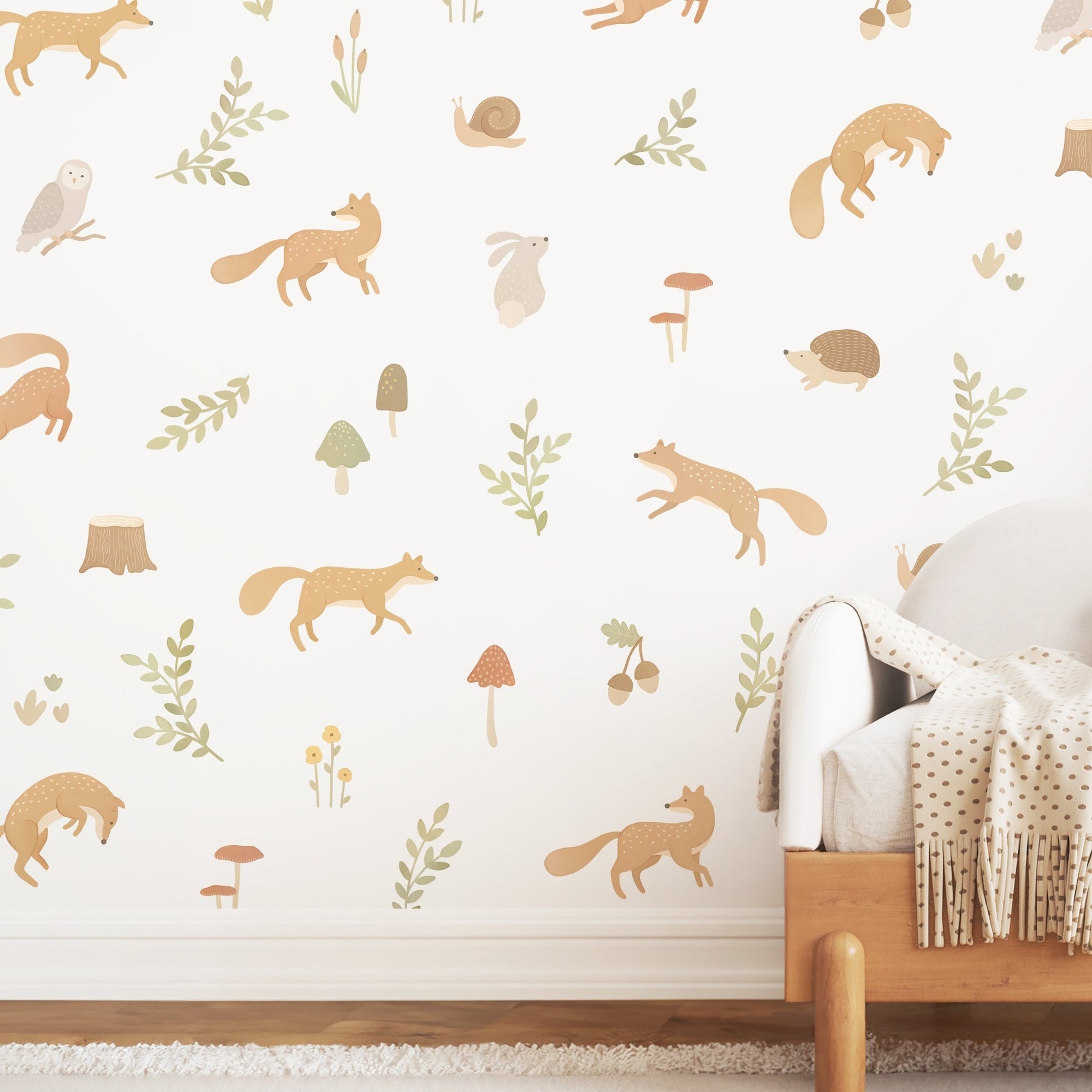 Woodland Animal Fabric Wall Decals
