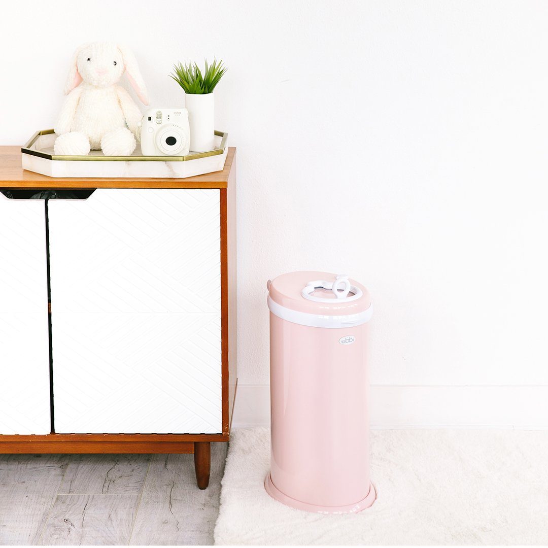 Ubbi Diaper Pail in Blush Pink - Project Nursery