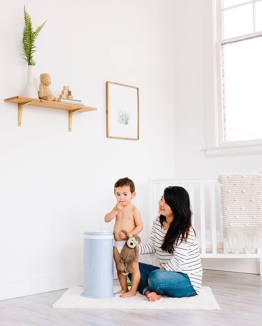 Ubbi Diaper Pail in Cloudy Blue - Project Nursery