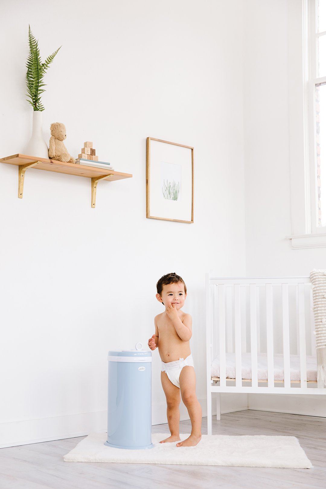 Ubbi Diaper Pail in Cloudy Blue - Project Nursery