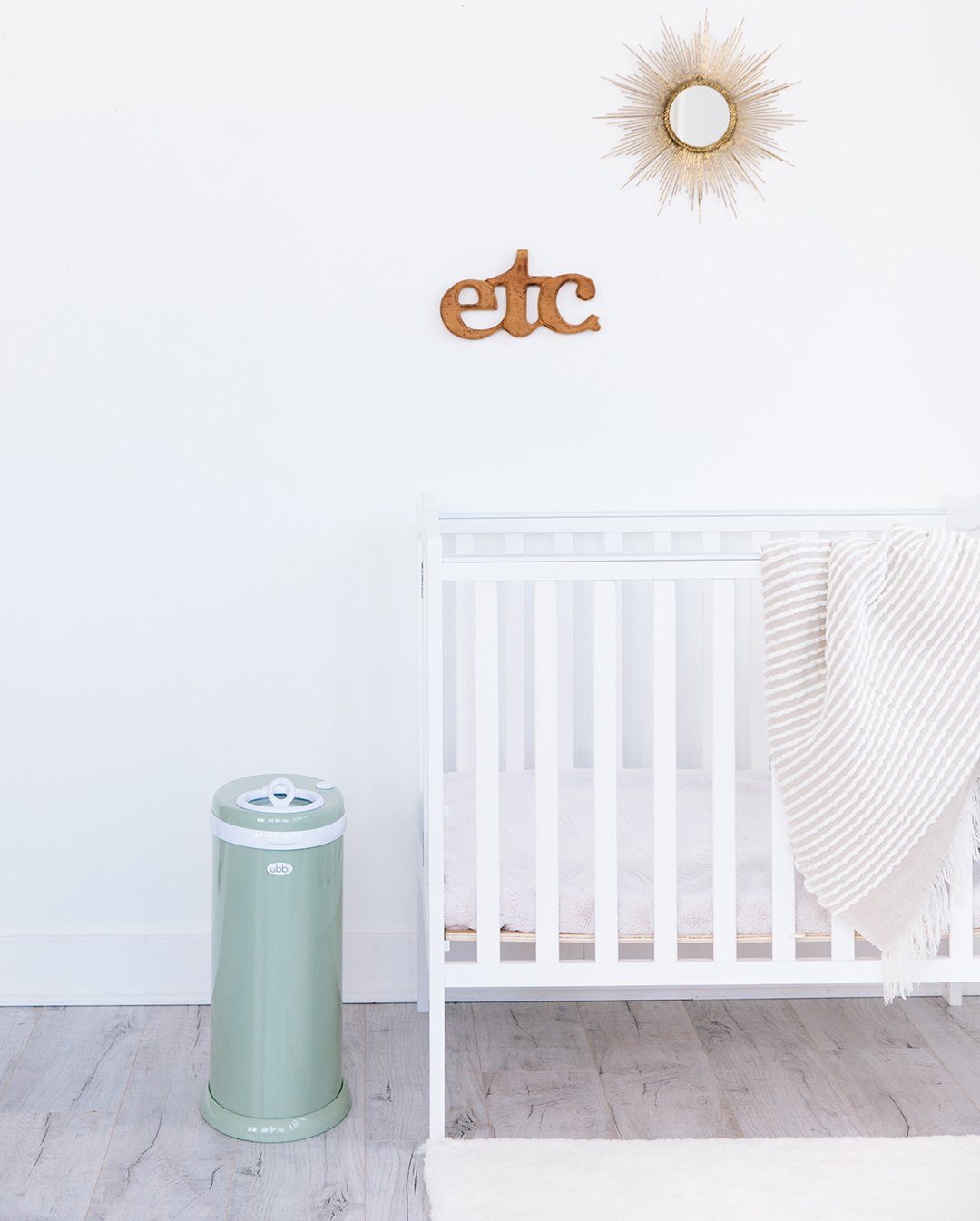 Ubbi Diaper Pail in Sage Green - Project Nursery