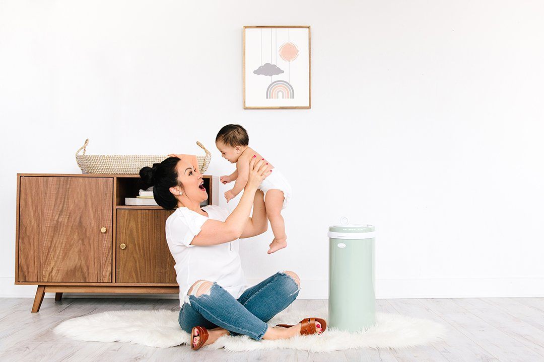 Ubbi Diaper Pail in Sage Green - Project Nursery
