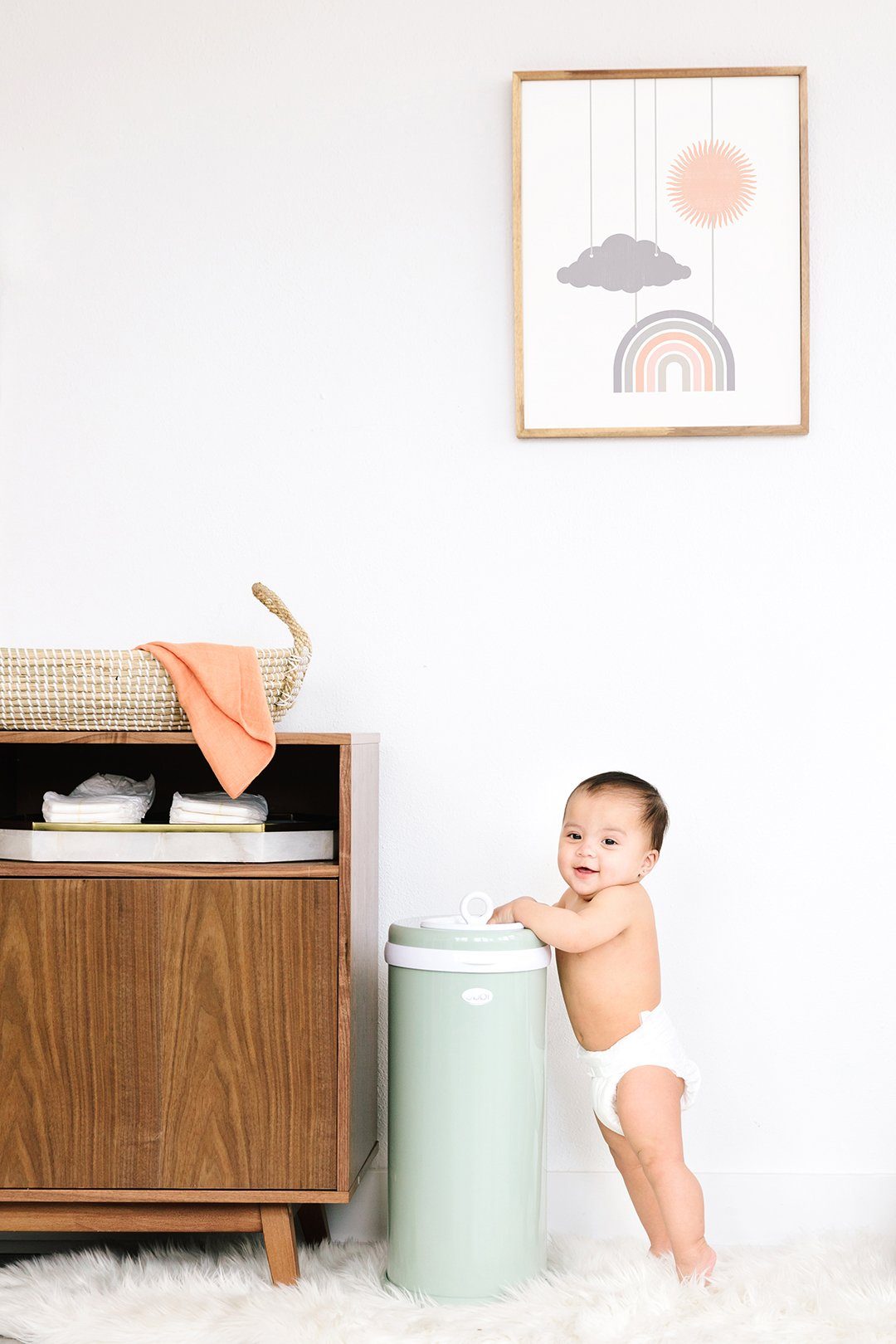 Ubbi Diaper Pail in Sage Green - Project Nursery