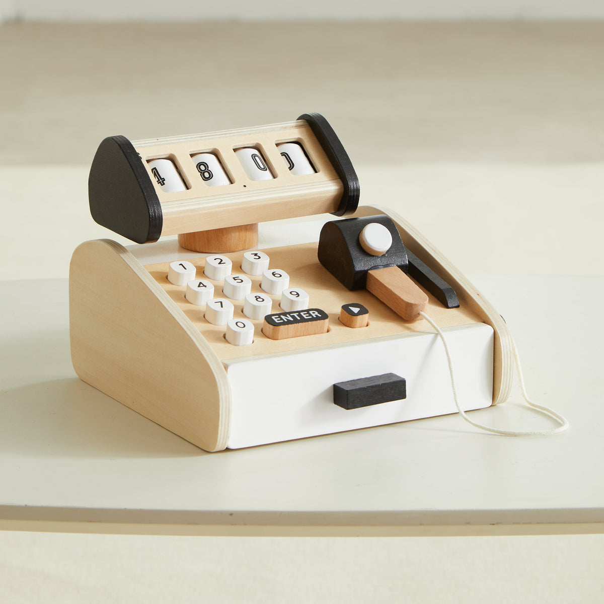 Wooden Toy Cash Register Set