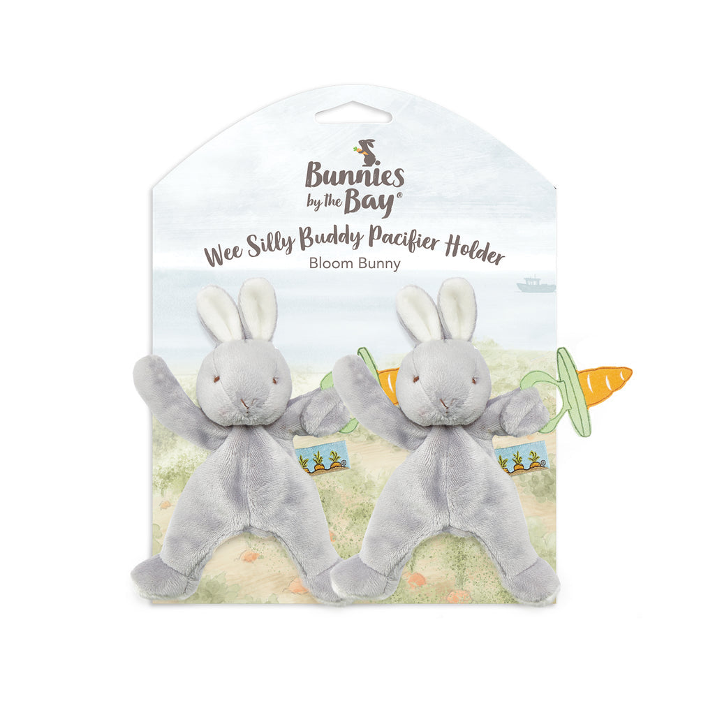 Wee Silly Buddy Pacifier Holder - 2 pack Grey - Project Nursery