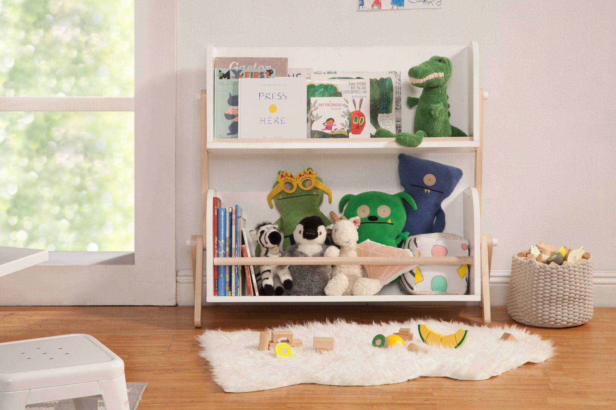 White bookcase for deals nursery