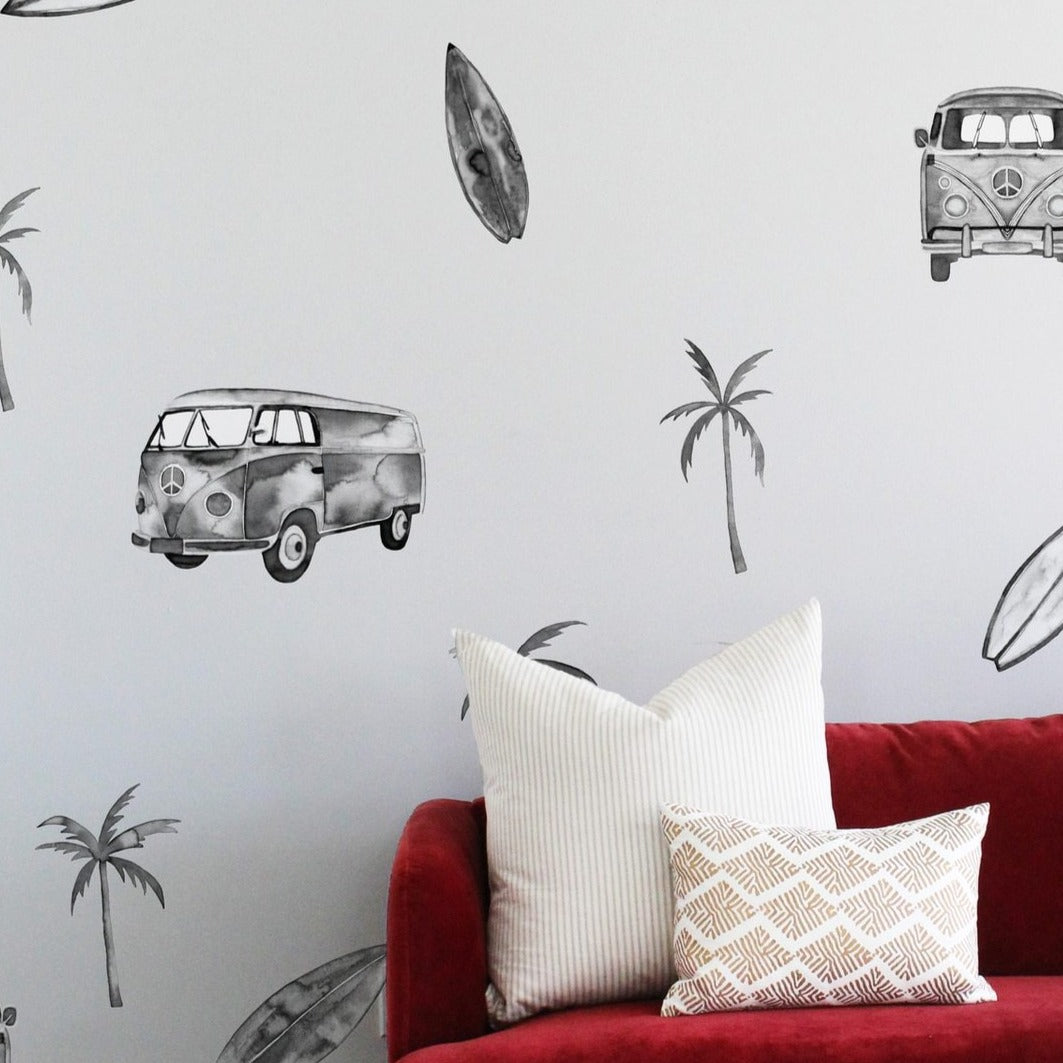 Sunnyside Van Watercolor Wall Decals