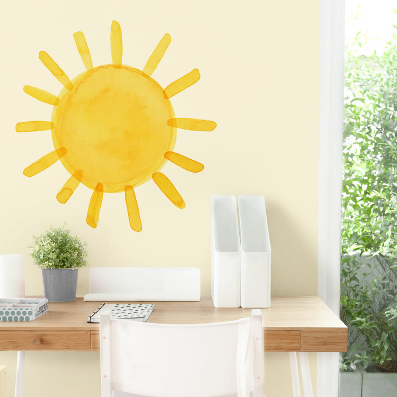 Watercolor Sun Wall Decal - Large