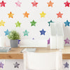 Rainbow Watercolor Star Wall Decal Set - Small