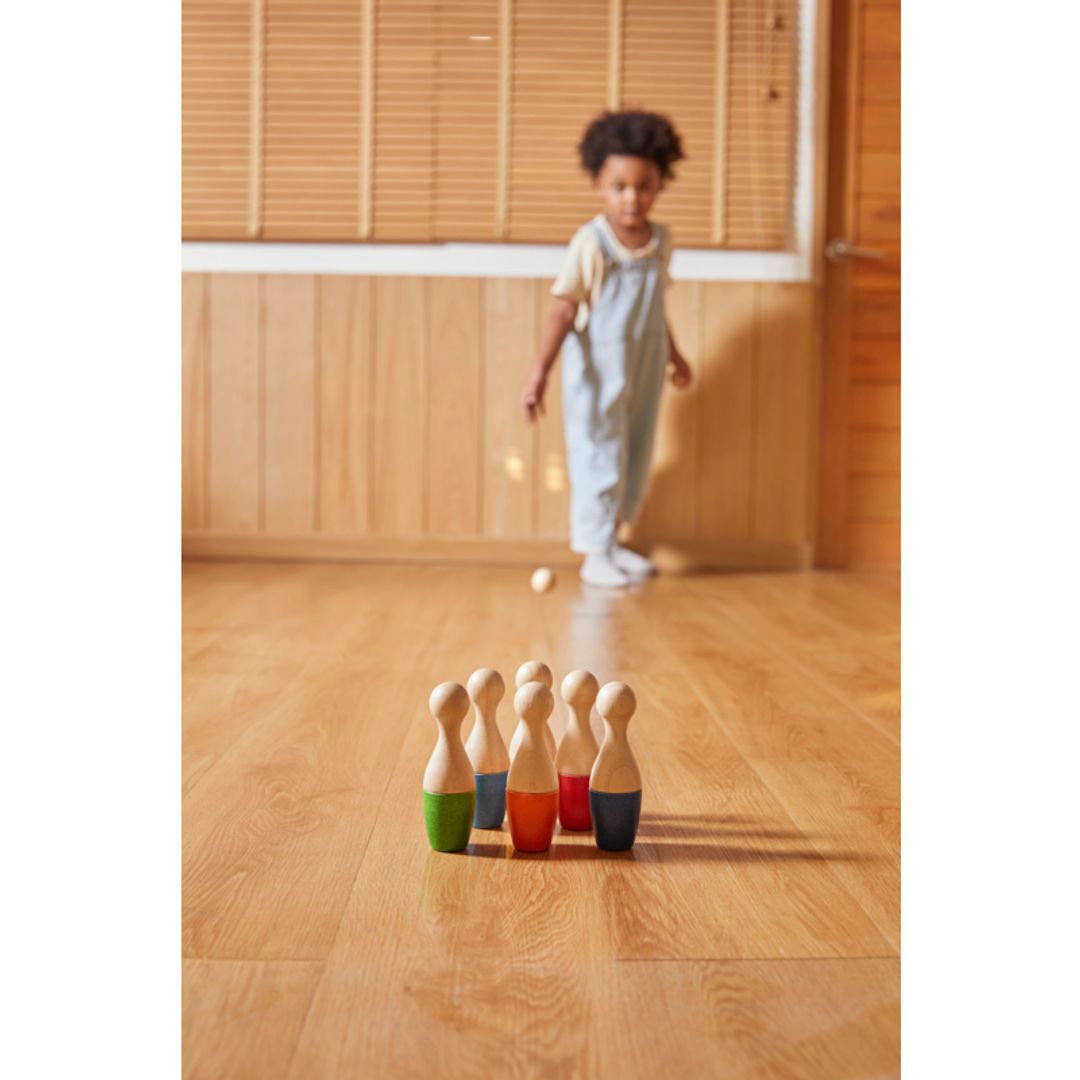 Wooden Bowling Set - Colorful