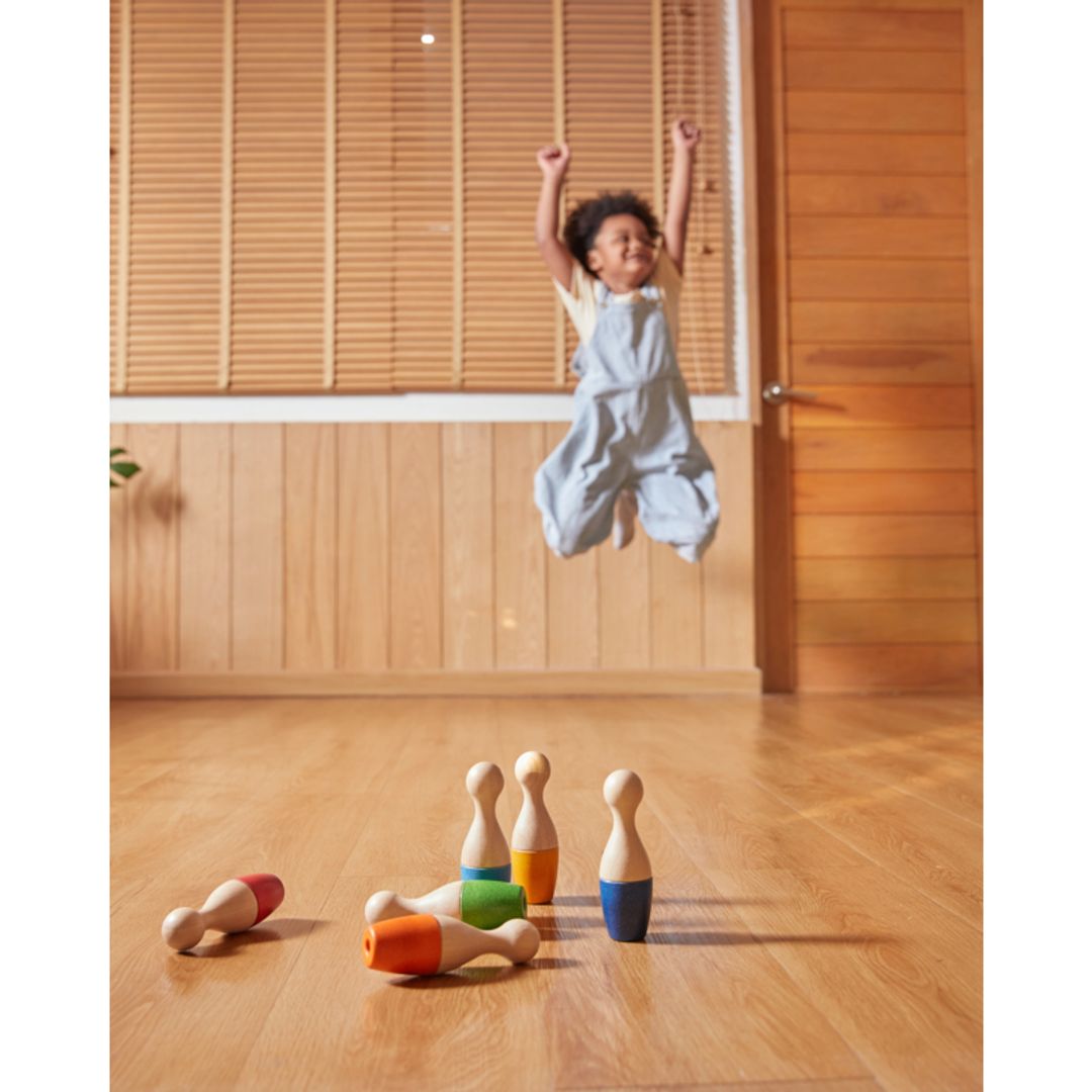 Wooden Bowling Set - Colorful