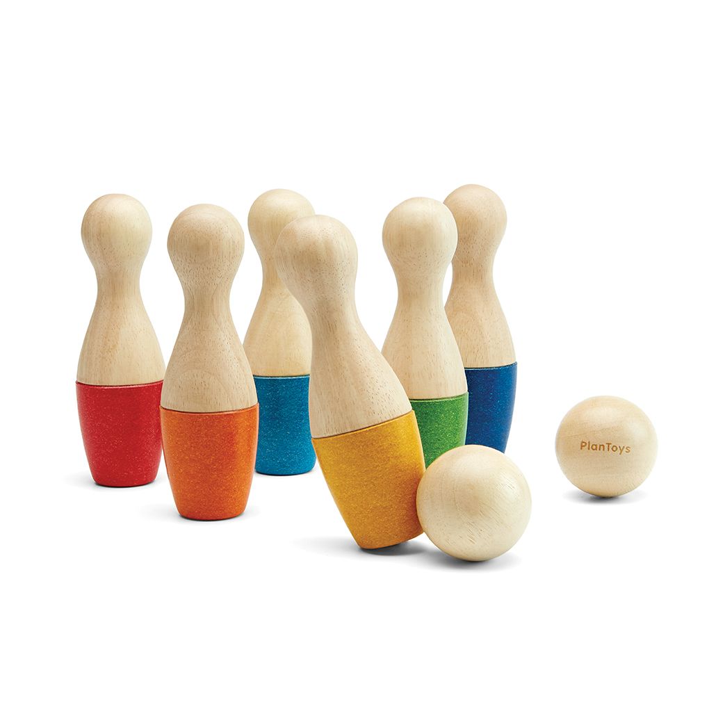 Wooden Bowling Set - Colorful