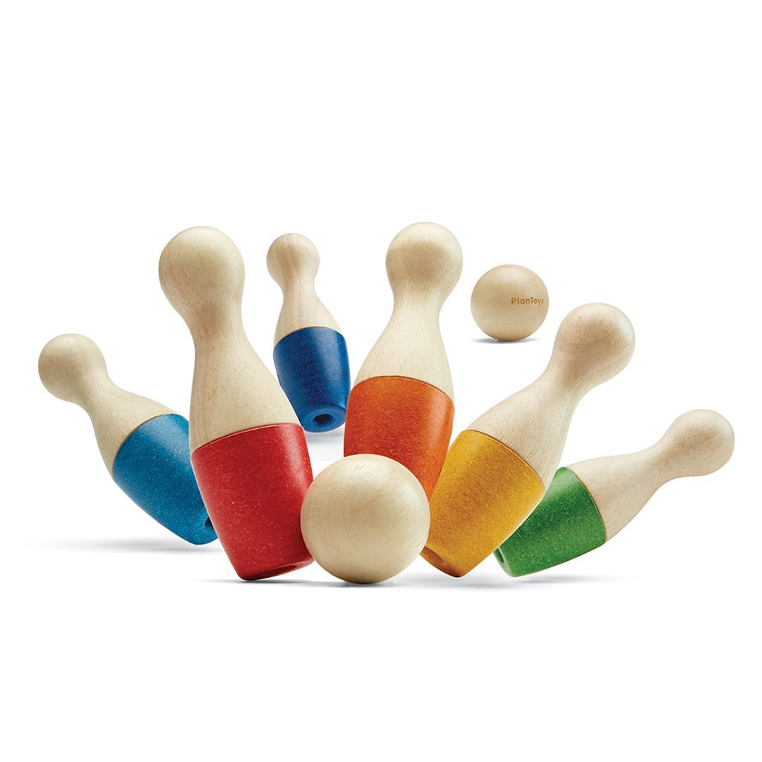 Wooden Bowling Set - Colorful