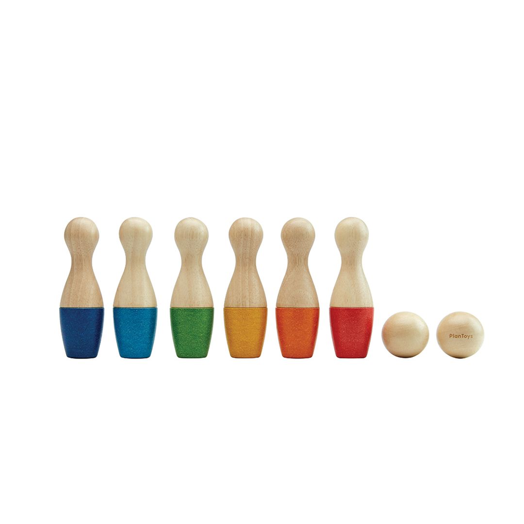 Wooden Bowling Set - Colorful