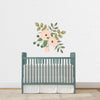 Large Peach Floral Cluster Wall Decal